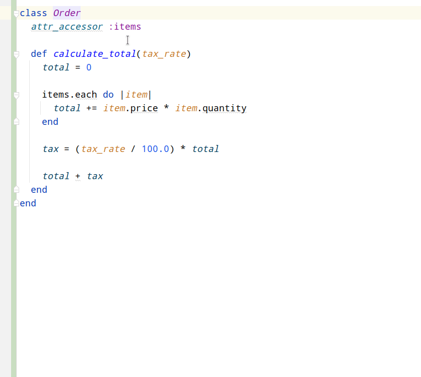 Animation showing the "extract method object" refactoring. It is applied to a method and generates a new class, such that the original method parameters are received in the constructor, and the logic is delegated to a new instance of that class. It also allows the user to rename the new class and message